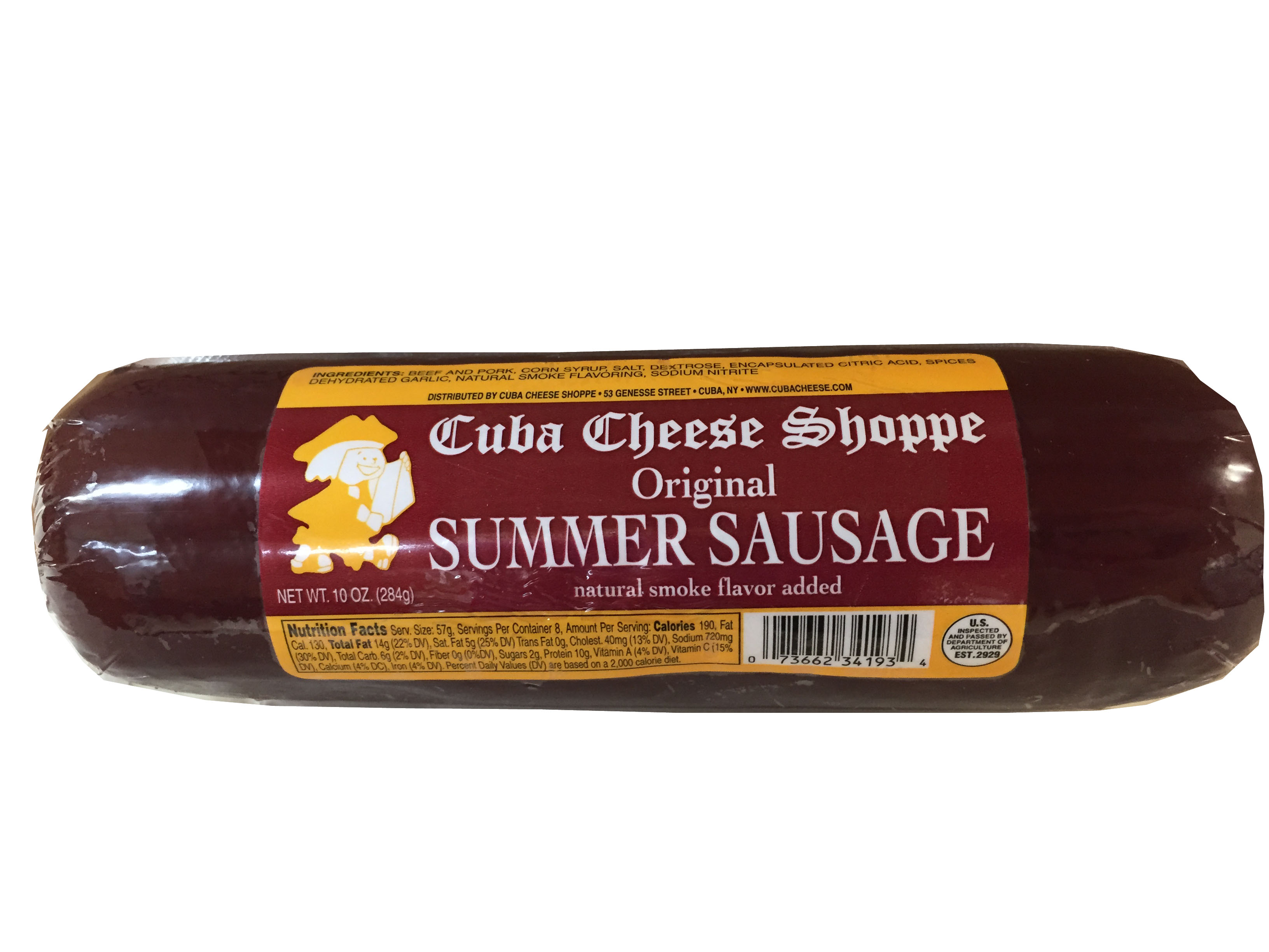 Semi-Dry Beef Summer Sausage, 10 Oz.